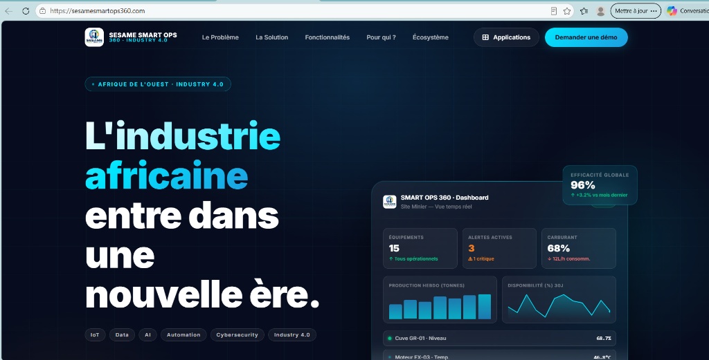 SmartOps 360 — Industry 4.0 Afrique de l'Ouest